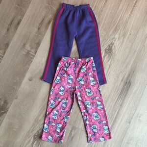 Sanrio Hello Kitty Fleece Pajama Pants Bundle Set of 2 Size 4T